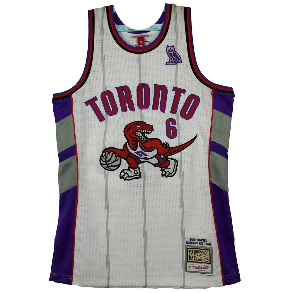 Drake OVO Toronto Raptors Mitchell & Ness‎ NBA Medium Jersey White #6 NWT